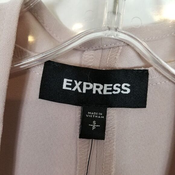 Express Women Crepe Open Front Blazer Sz S Blush Pink Party Office - Picture 3 of 6